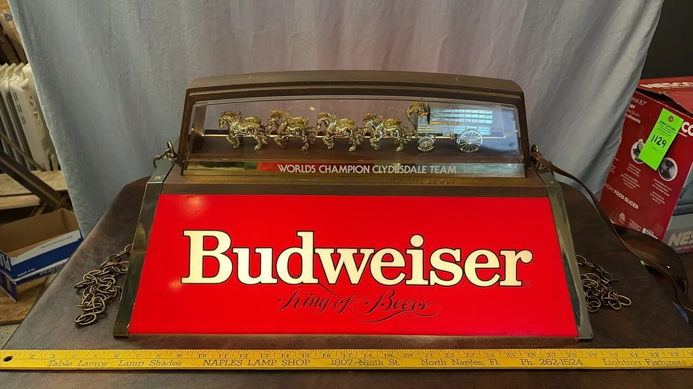 Budweiser Lighted Hanging Pool Light