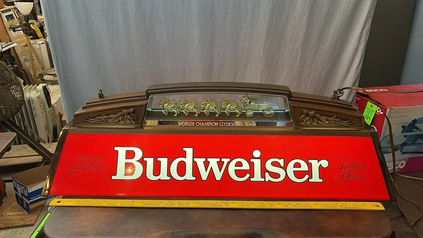 Budweiser Lighted Hanging Pool Light