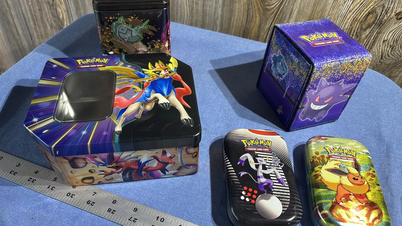 Pokemon card tins