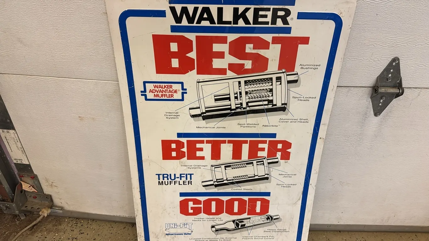 Walker Advantage Muffler sign