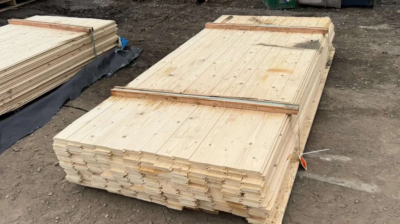 (221) 1x4 x 8' Pine Tongue and Groove Boards