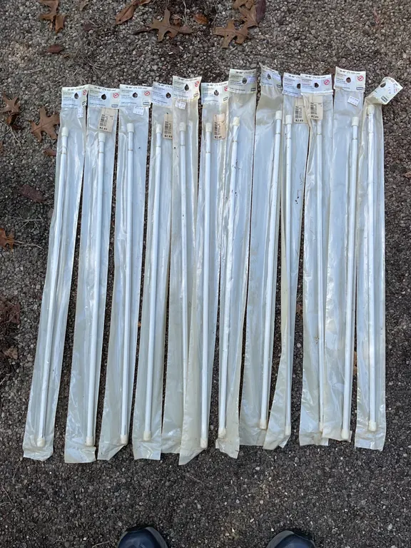 28"-48" Tension Spring Curtain Rods in Original Packaging