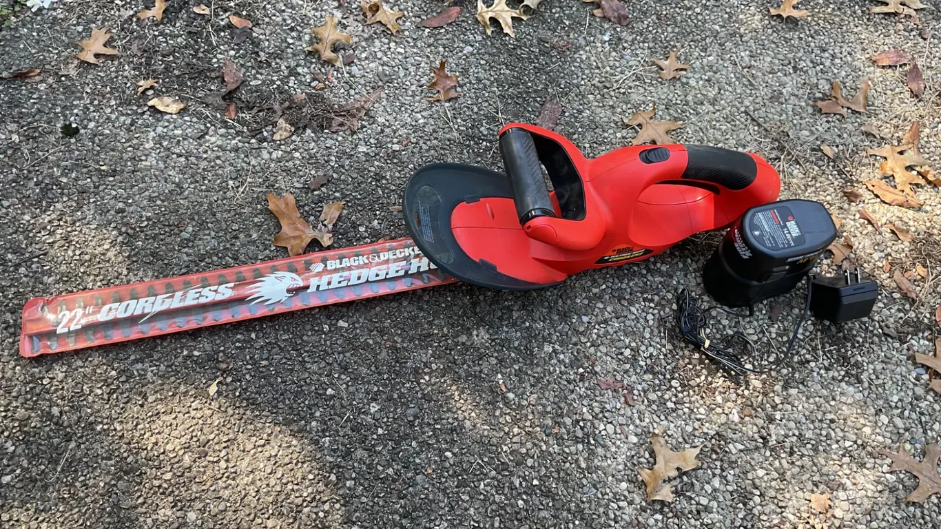 Black & Decker Cordless 22-Inch Hedge Hog Trimmer with Charger and Power Pack