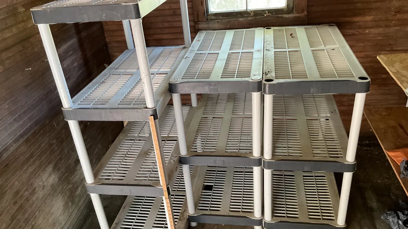 Plastic Freestanding Shelving Units With Ventilated Design