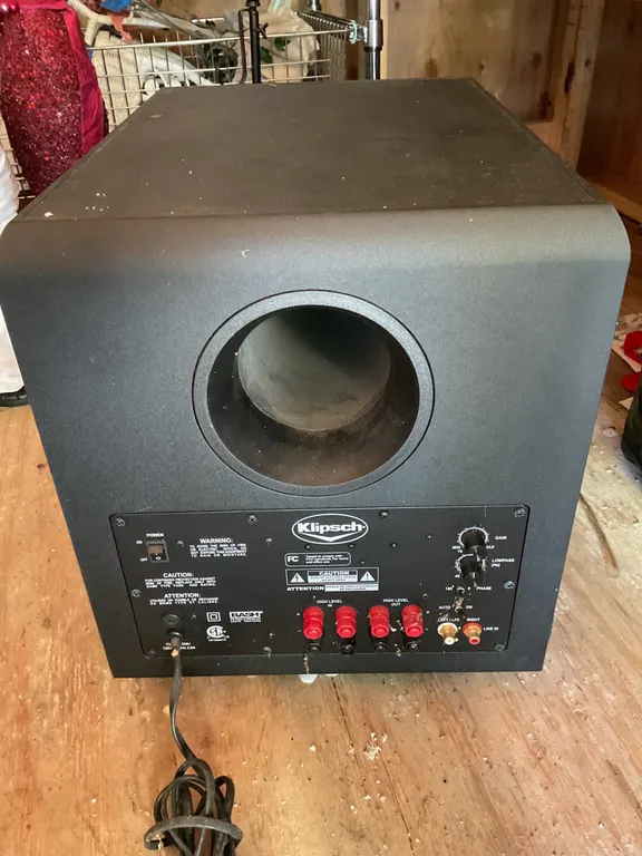 Klipsch Subwoofer with Input Panel and Power Cable