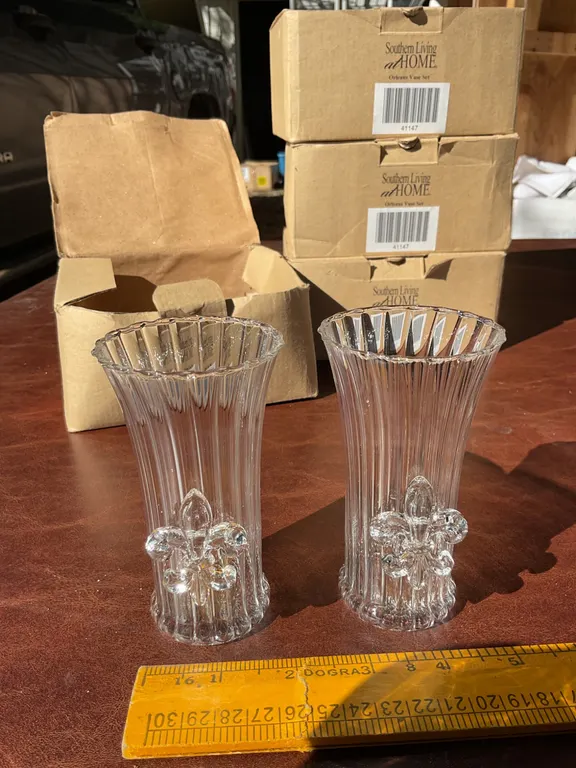Southern Living at HOME Orleans Glass Vase Set with Four Boxes