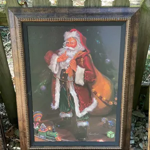 Framed Santa Claus Artwork by Susan Comish