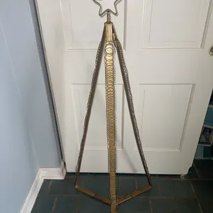 Vintage metal Christmas card holder