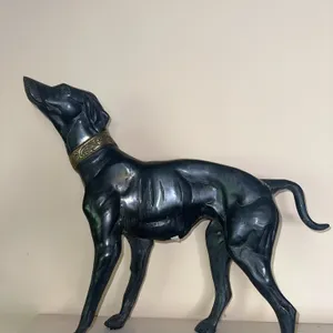 Large metal dog statue