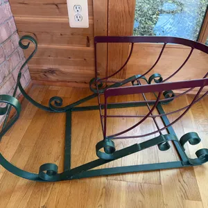 Metal Christmas sleigh for display