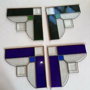 Stained glass right angle corners for doorways-WOW