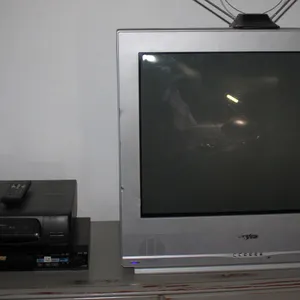 Sanyo TV, Sharp VCR, Panasonic DVD Player