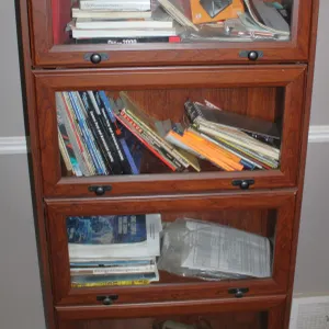 Stacked Barrister Bookcase With Interior Contents