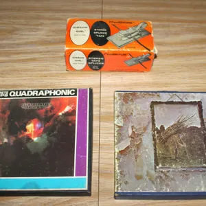 2 Reel-to-Reel Tapes w/ Led Zeppelin IV, Splicer