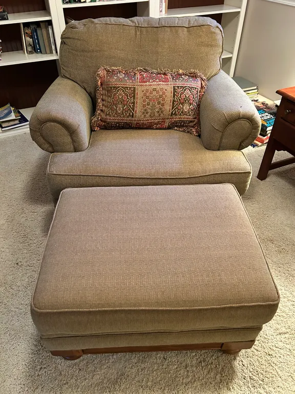 Chair with ottoman