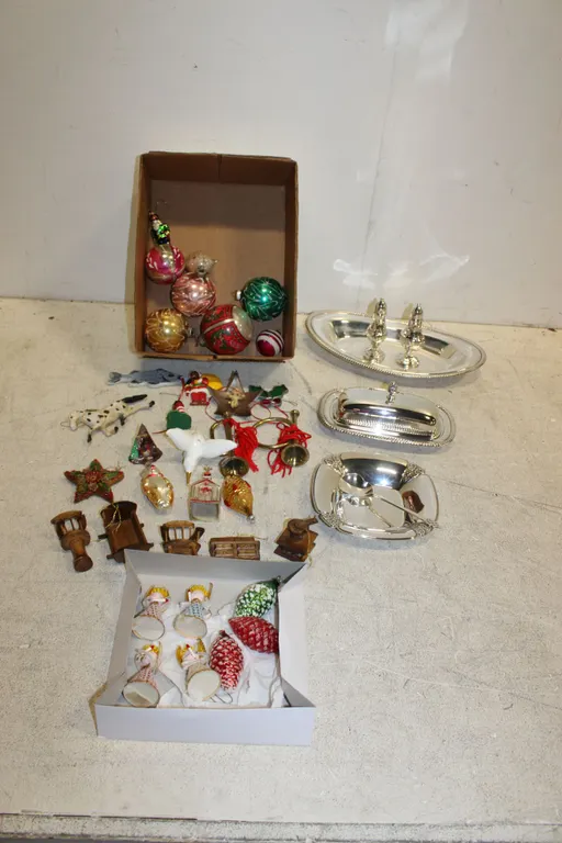 Christmas Ornaments & Silver Plate