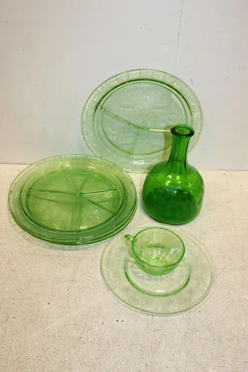 Green Glass Tableware