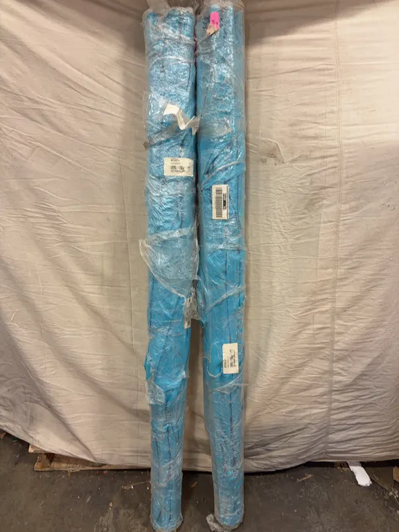 Rolls of Blue Fabric