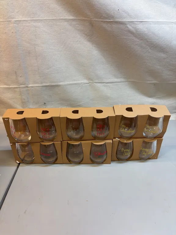 Holiday-Themed Stemless Glass Sets