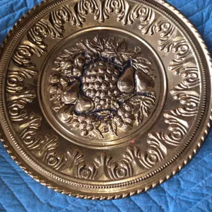Brass vintage plate