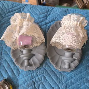 Two gray sconces metal