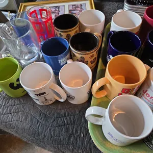 Variety of coffee mugs
