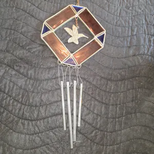 Stainglass hummingbird chimes