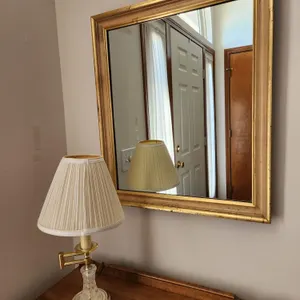 Vintage Swing-Arm Table Lamp & Mirror