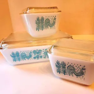 Vint. Pyrex Refrigerator Dishes & Lids
