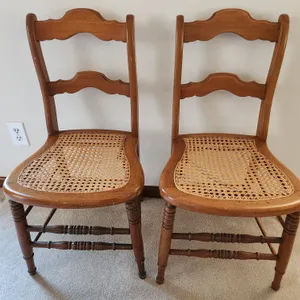 Antique Chairs with Caned Seats
