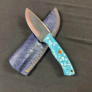 Carbon Steel Knife and Leather Sheath