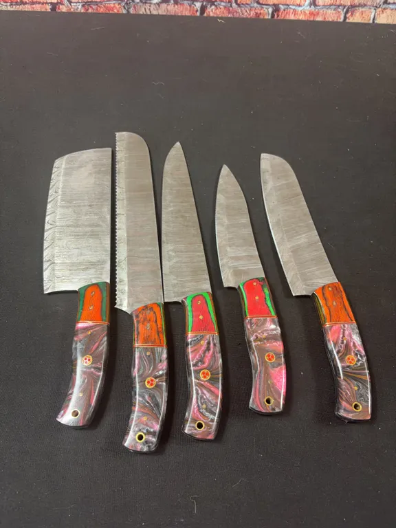 Damascus Steel Knife Set
