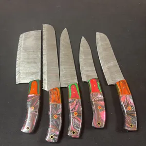 Damascus Steel Knife Set