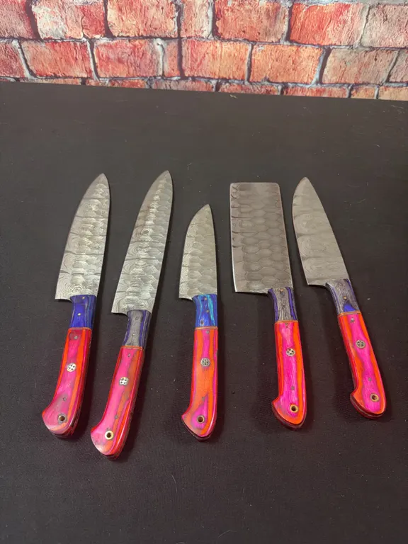 Damascus Steel Knife Set