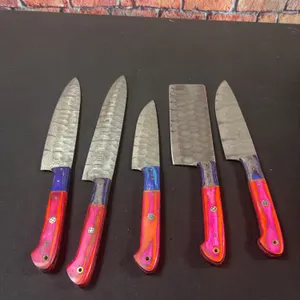 Damascus Steel Knife Set