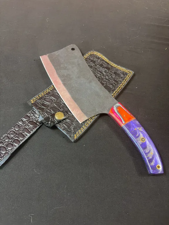 Carbon Steel Knife and Leather Sheath