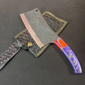 Carbon Steel Knife and Leather Sheath