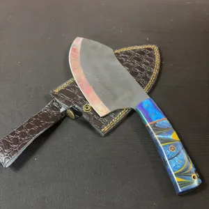 Carbon Steel Knife and Leather Sheath