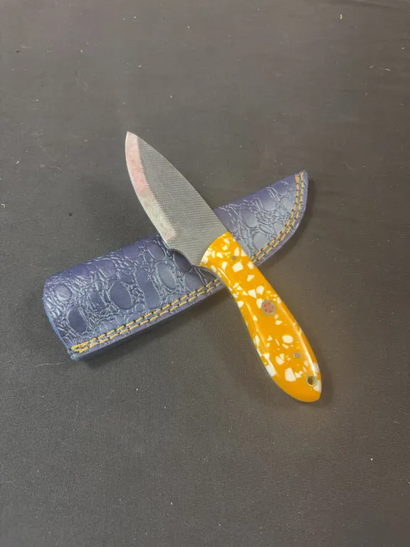 Carbon Steel Knife and Leather Sheath