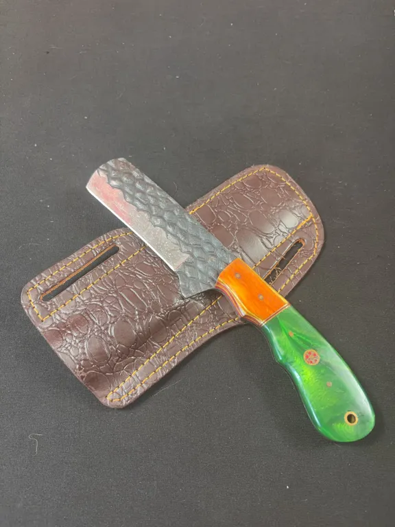 Carbon Steel Knife and Leather Sheath