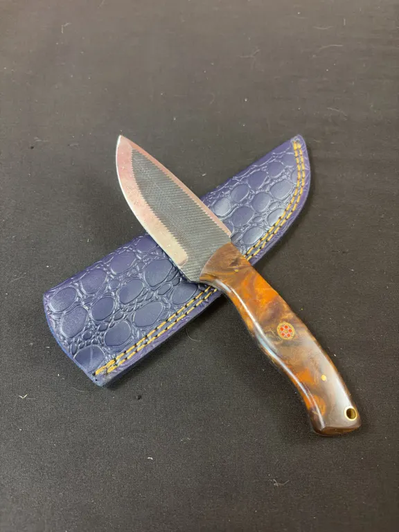Carbon Steel Knife and Leather Sheath