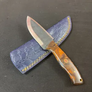 Carbon Steel Knife and Leather Sheath