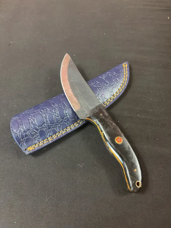 Carbon Steel Knife and Leather Sheath