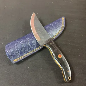 Carbon Steel Knife and Leather Sheath