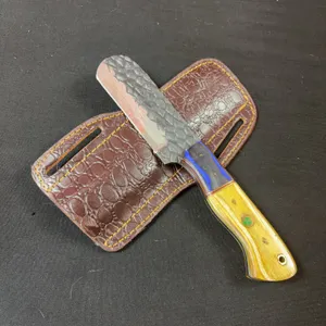 Carbon Steel Knife and Leather Sheath