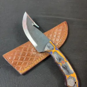 Carbon Steel Knife and Leather Sheath
