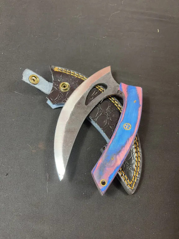 Carbon Steel Knife and Leather Sheath