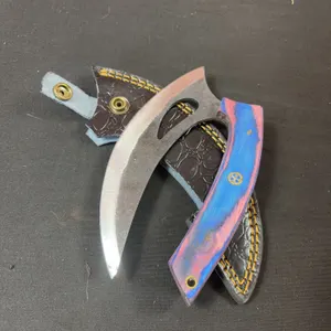 Carbon Steel Knife and Leather Sheath