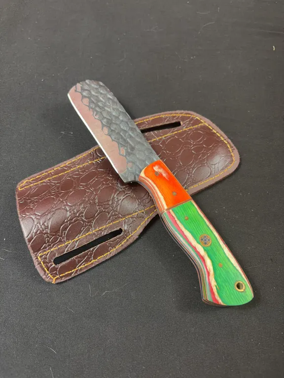Carbon Steel Knife and Leather Sheath