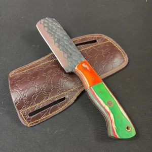 Carbon Steel Knife and Leather Sheath